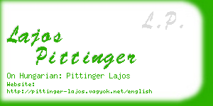 lajos pittinger business card